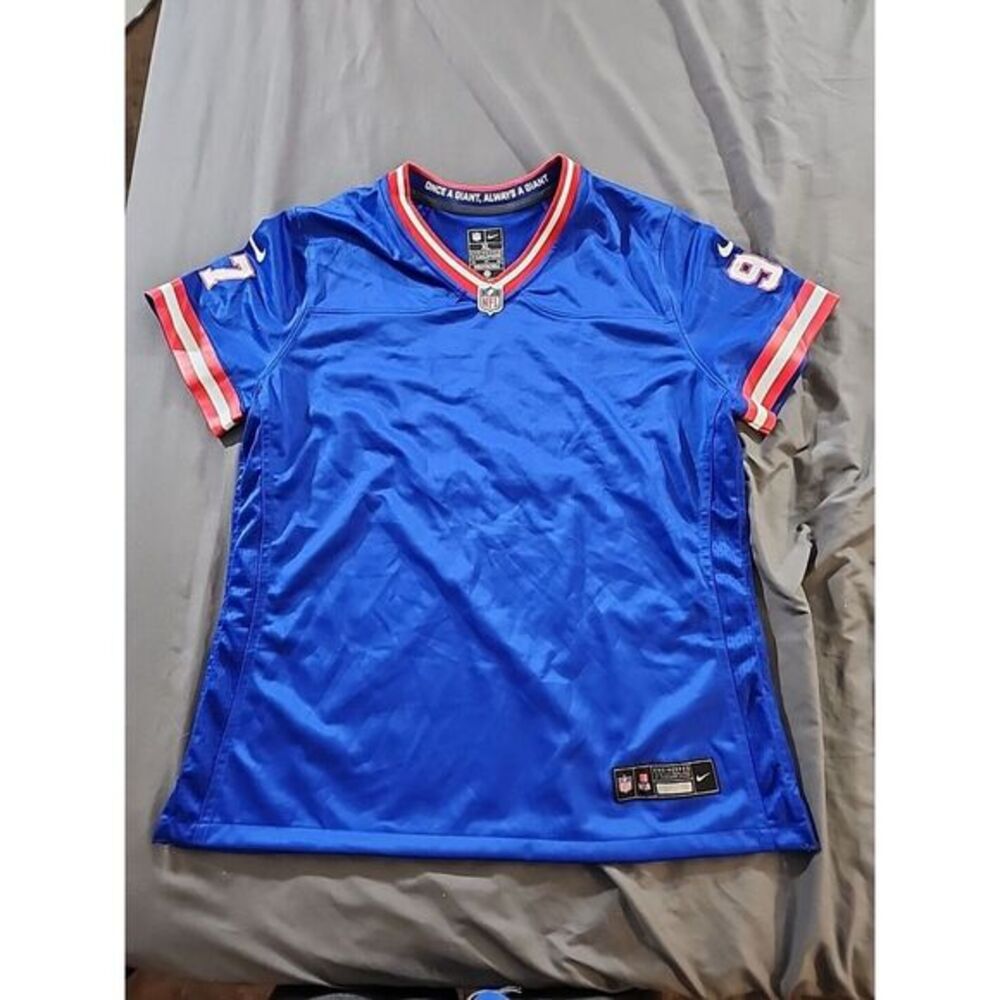 Nike New York Giants NFL Jersey Size XL Youth Blank Lawrence II Blue & White